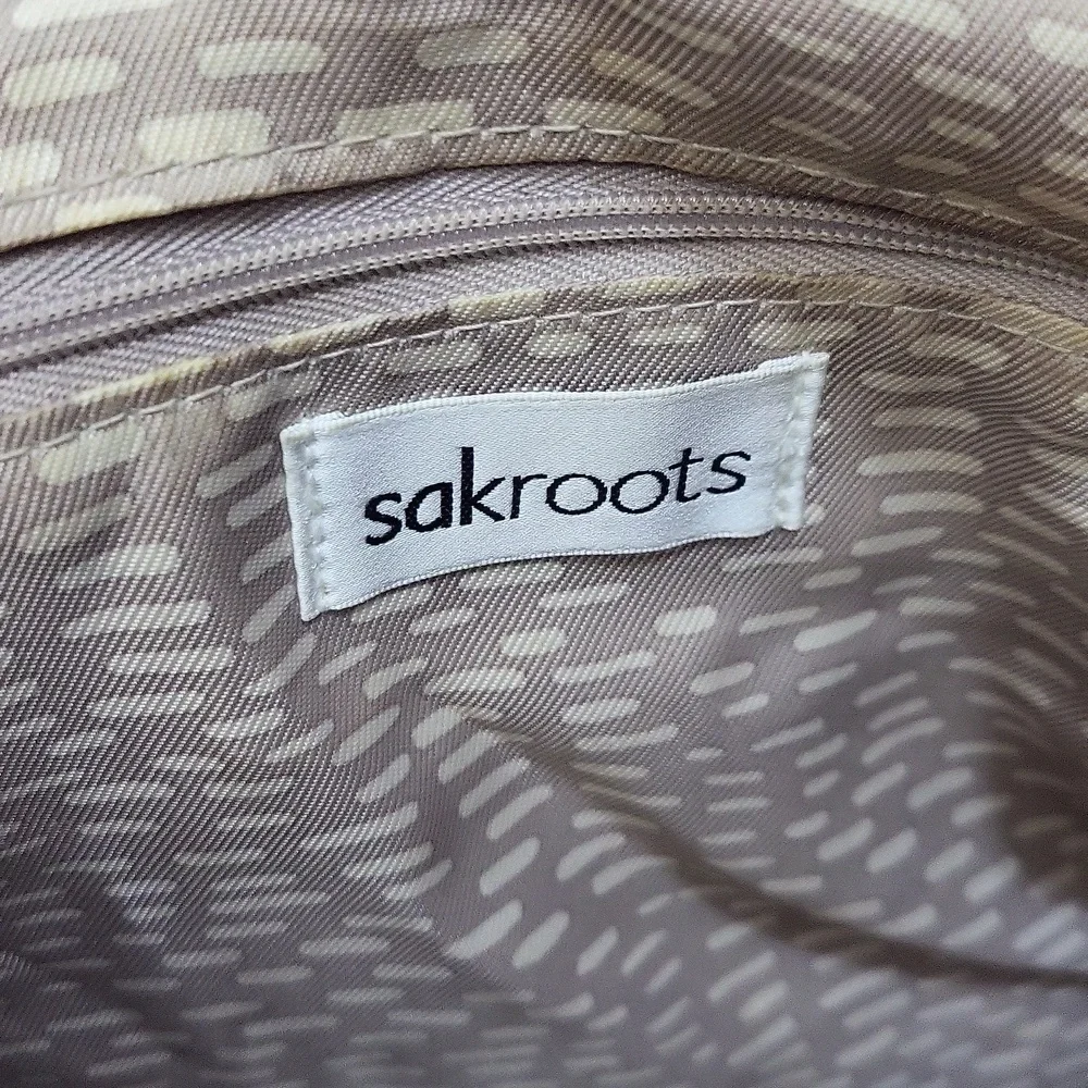 SAKROOT Blue Orange Boho Convertible Drawstrimg Backpack Elephant Tassel Key Fob